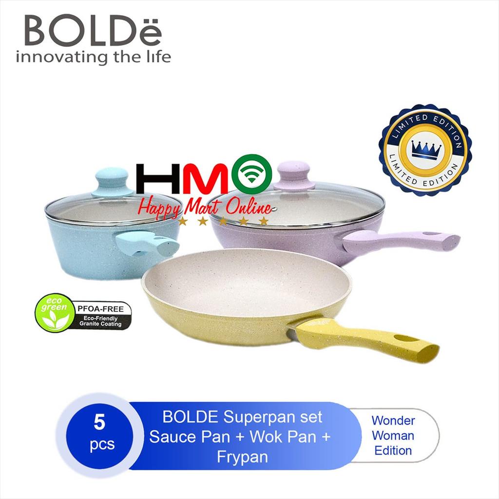 Jual Bolde Super Pan Wonder Woman Set Pcs Wok Fry Pan Sauce Pan Panci