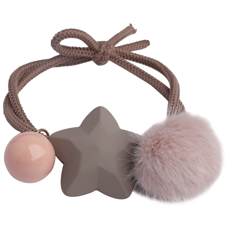 MURMURE.ID | IKAT RAMBUT KOREA SIMPLE MODEL POMPOM BINTANG KARET TALI RAMBUT WANITA HA070 HA071-7