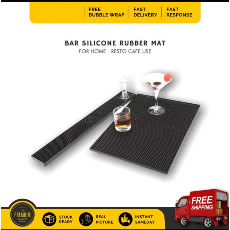 Termurah Bar Mat Bartender Tatakan Gelas Karet 30x50 cm bar silicone rubber mat alas gelas karet alas meja karet meja dapur