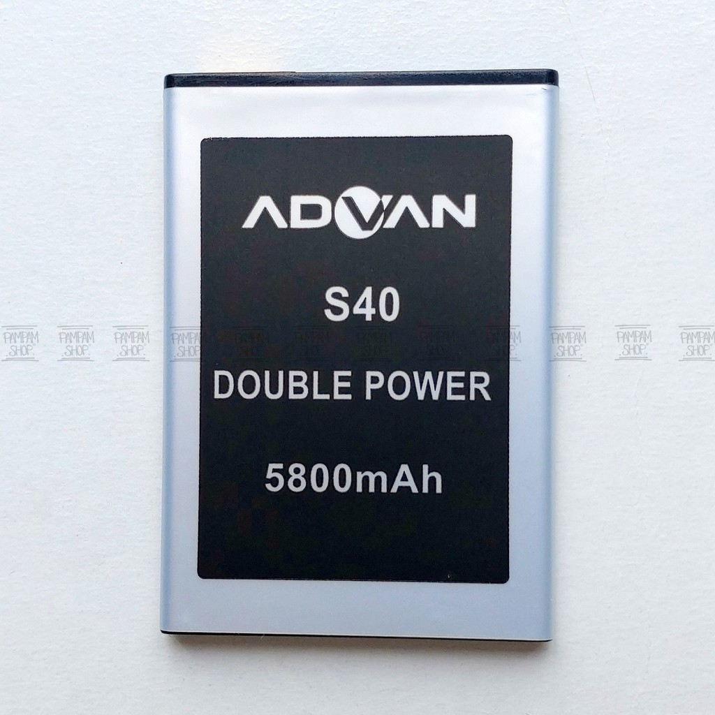 Baterai Advan S40 Double Power Original OEM Batre Batrai Advance Dual Battery Ori