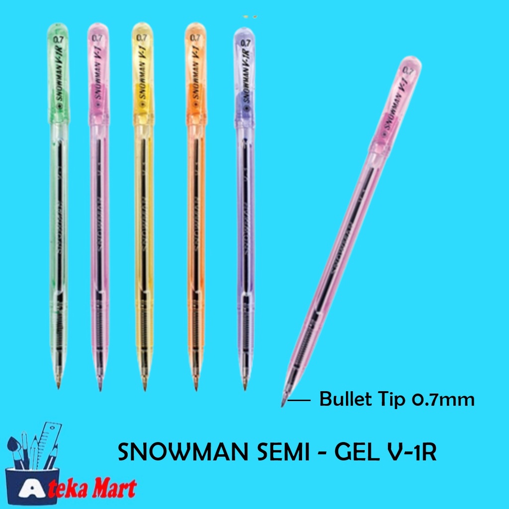 

[PCS] SNOWMAN BALLPOINT V-1R SEMI GEL PEN