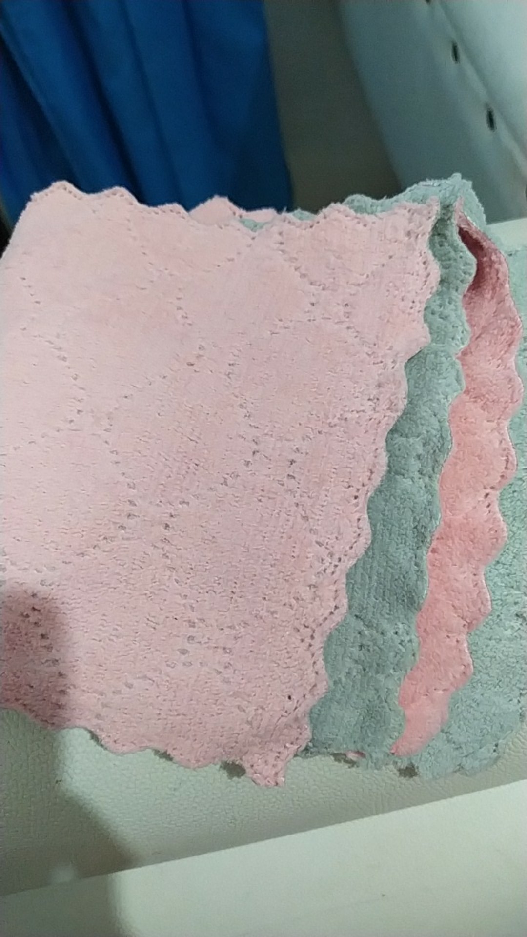 Kain Lap Piring Anti Minyak Lap Cuci Sendok Kaca Panci Dapur Bahan Microfiber Lav