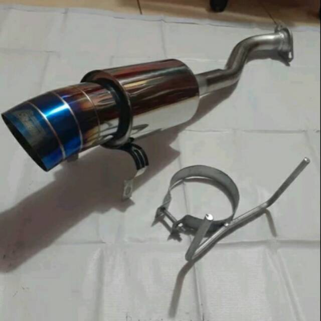 KNALPOT BRIO KNALPOT HONDA BRIO BOLTON BRIO KNALPOT MOBIL JS RACING BLUE FULLSTAINLESS BASS WORR
