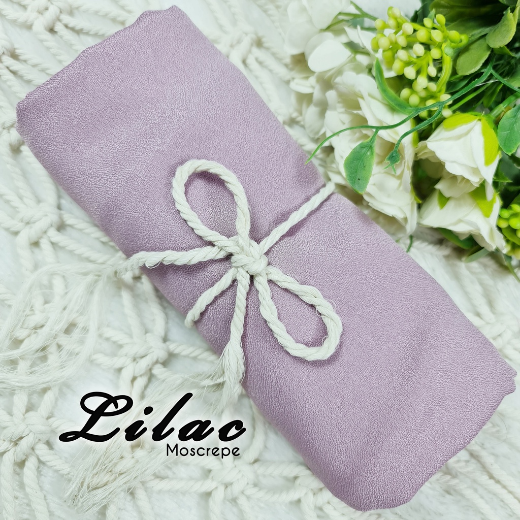 Jilbab instan khimar XL ped antem, belakang panjang segitiga hijab bergo,MOOSCREPE kerudung syar'i-KHIMAR XL LILAC