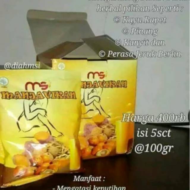 MSI manjavikan terlaris 1box isi 5 sachet