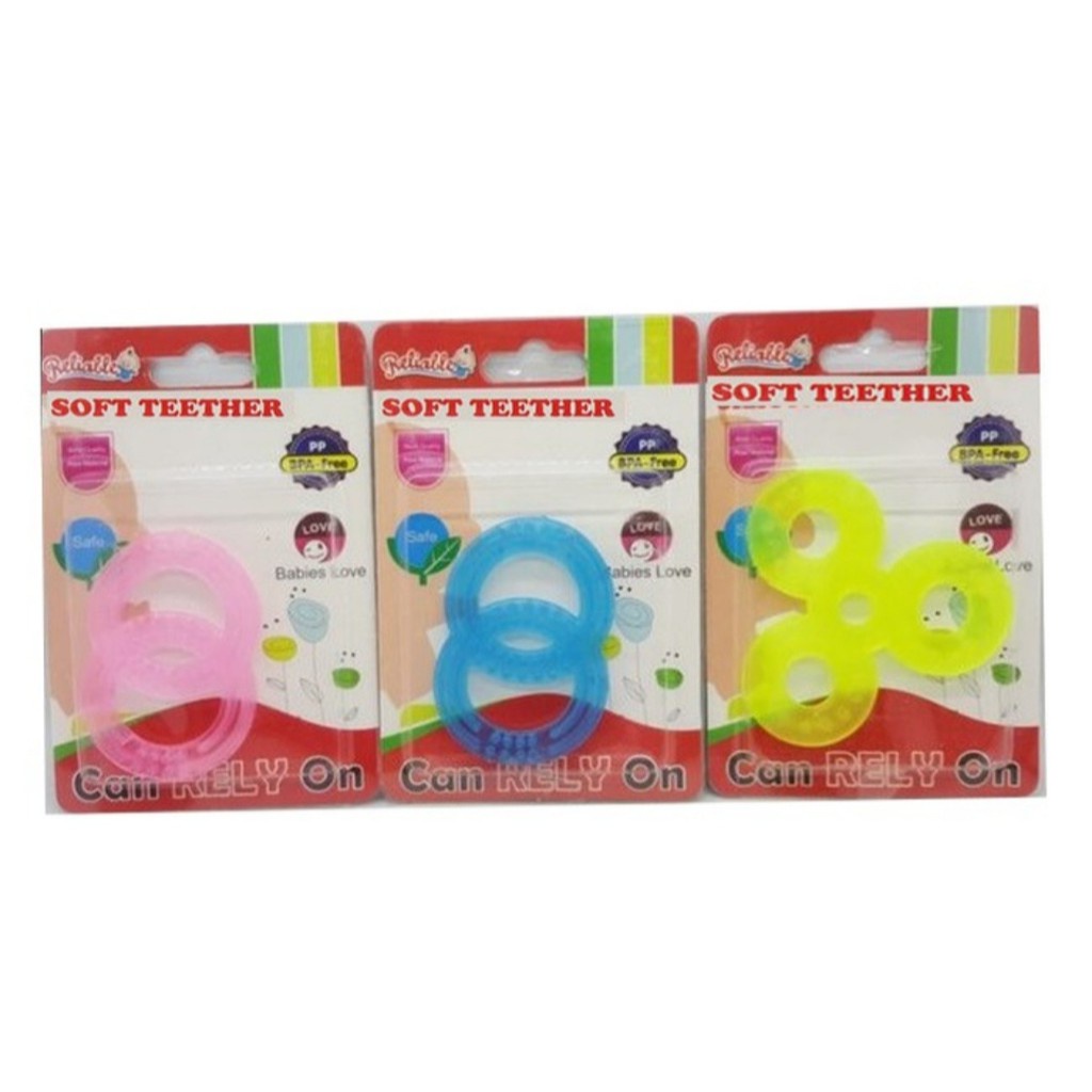 RELIABLE Teether Warna Bayi Soft Silicone / Gigitan Bayi Silicone 8841