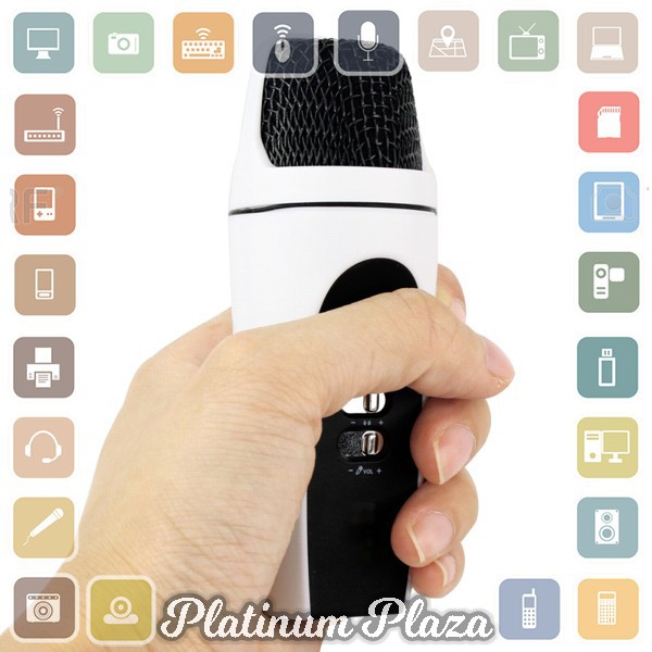 KTV Siborie Mobile Microphone for Smartphone and PC - White/Black`60GWSZ-