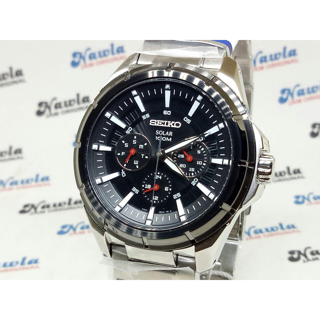 Seiko Criteria SNE071P1 Solar Black Dial - Jam Tangan Pria SNE071