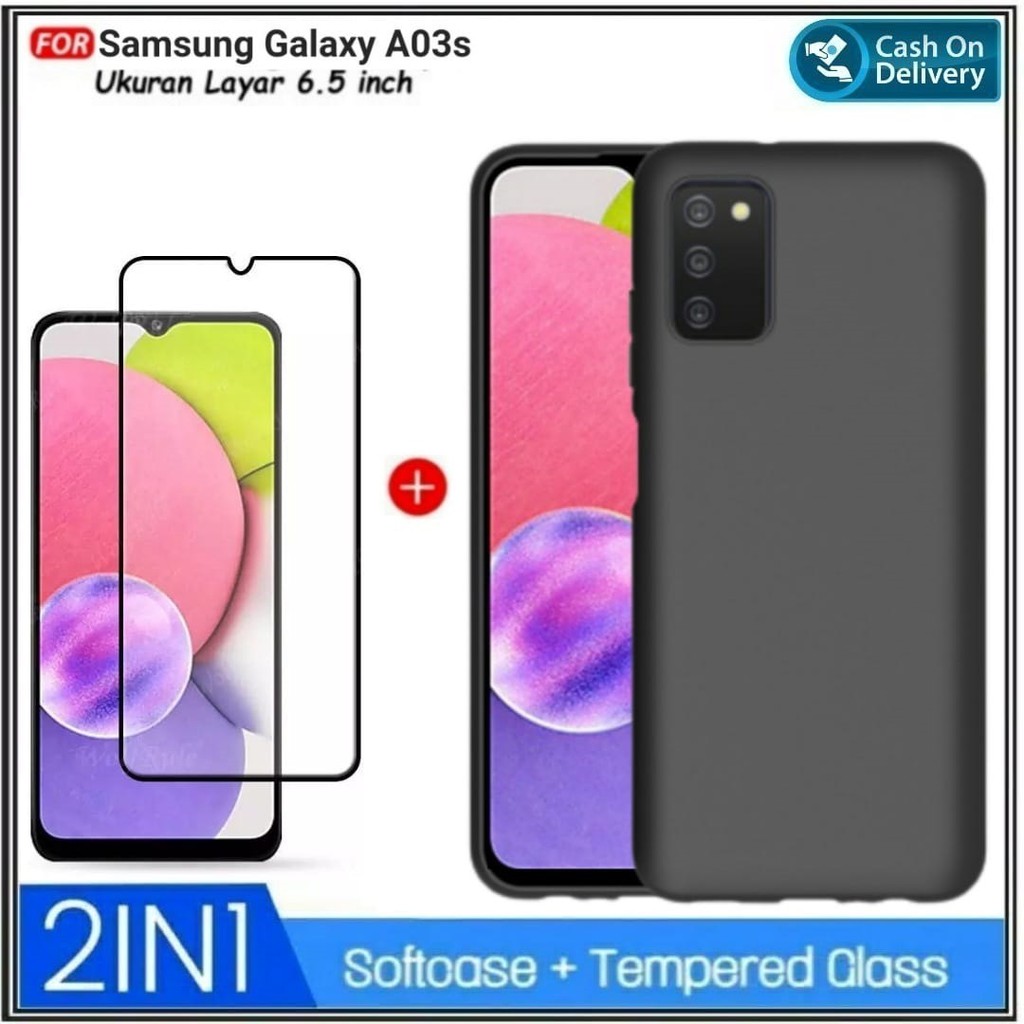Case Samsung Galaxy A03s Slim Soft Case Bonus Tempered Glass Samsung