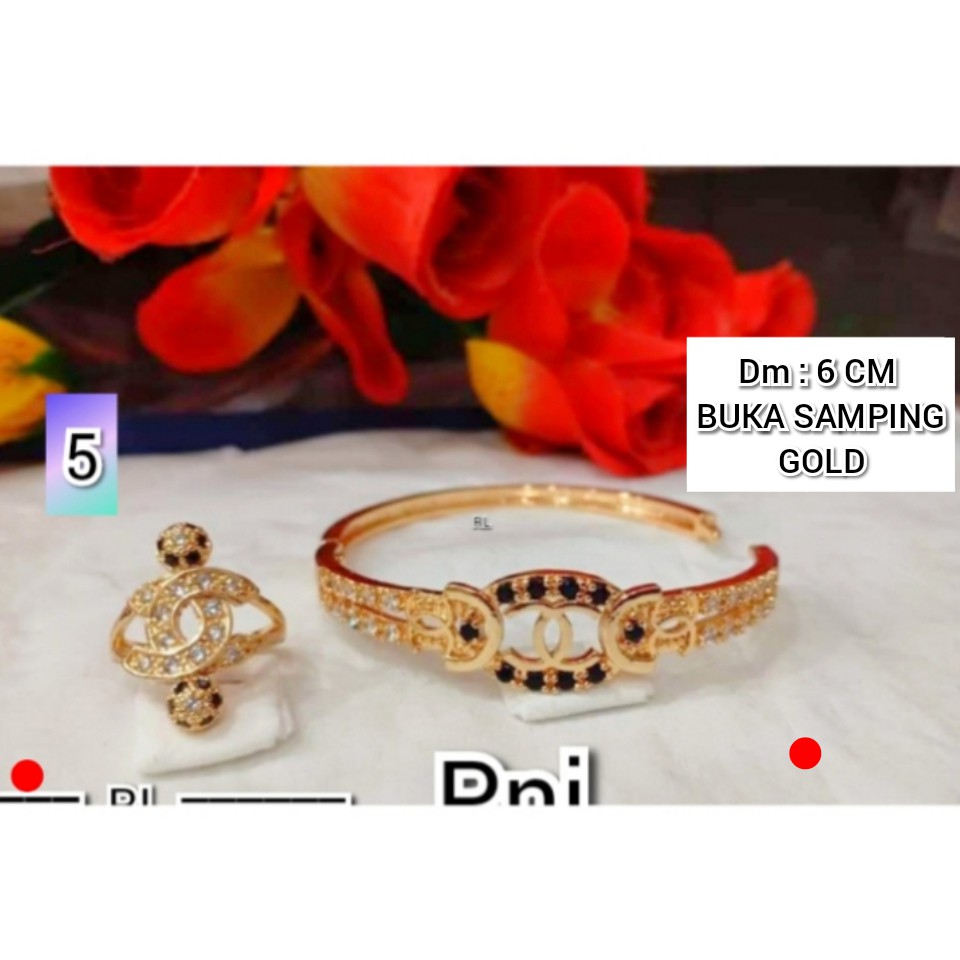 Gelang Dewasa Bangkok Permata Mewah Free Cincin Xuping (COD)