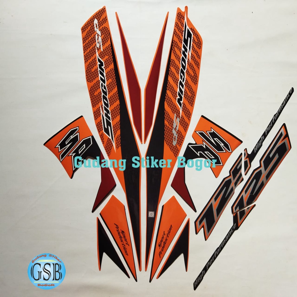 stiker striping motor suzuki shogun sp 125 2008 orange