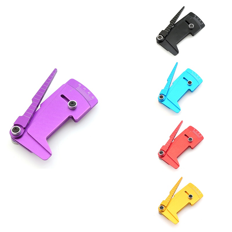 1 Pcs Metal Camber Gauge&amp;Ride Height Gauge Tool/Ruler for Adjusting Height and Wheel Rim Camber RC el Car HSP,Purple