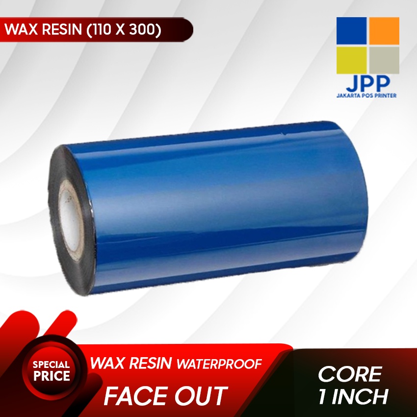 RIBBON WAX RESIN 110X300 METER RIBBON BARCODE 110 MM X 300 METER