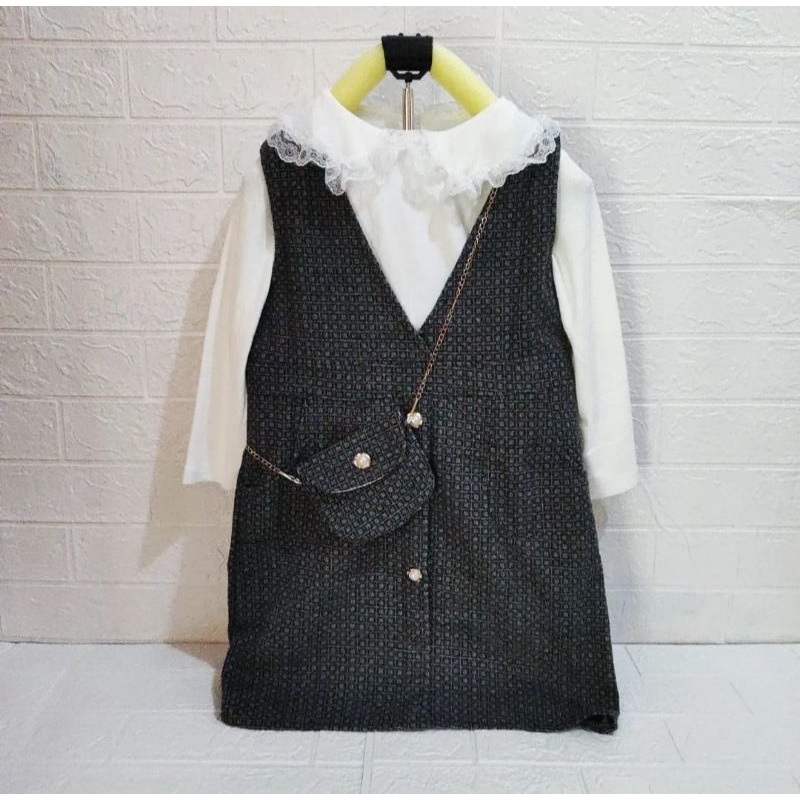 DRESS CANTIK ANAK PEREMPUAN + TAS