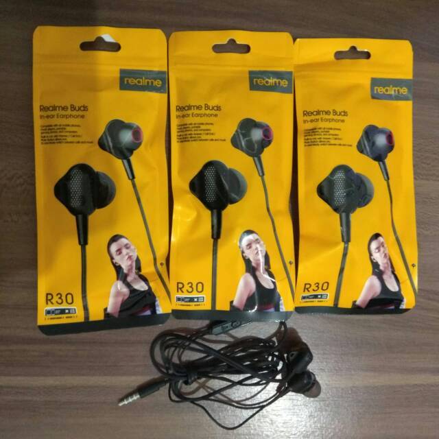 HEADSET HANDSFREE REALME R30 BUDS ORIGINAL SUPER BASS HIGH QUALITY