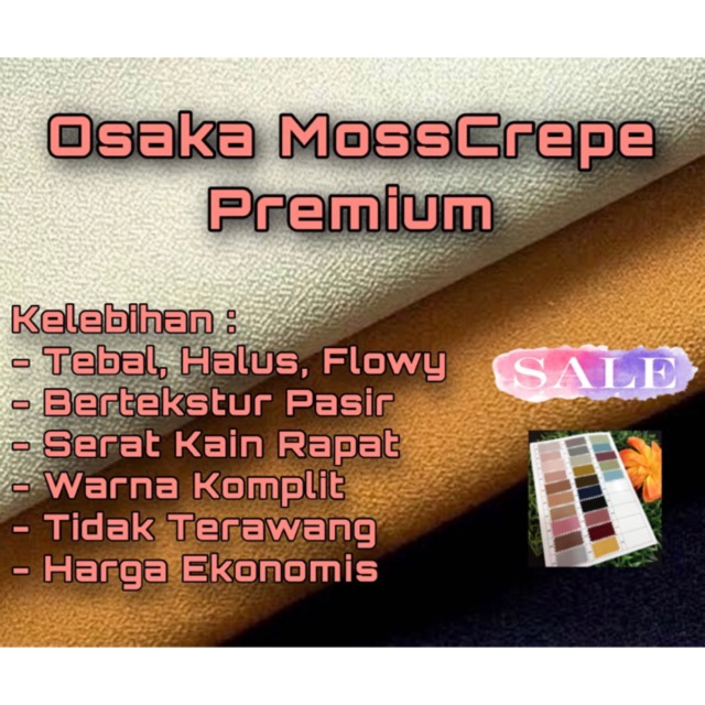 Original Osaka Moss Crepe Arabian Moschino Premium Gamis Pashmina Moscrepe Termurah Import Shopee Indonesia