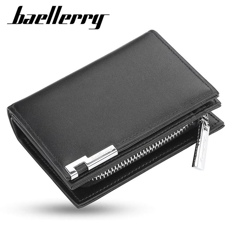 ❤️GTB❤️ BAELLERRY 1102 Dompet Pria Bahan Kulit PU Leather Premium D025-HITAM