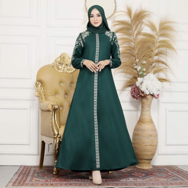 GAMIS MADINA NAURA DRESS MUSLIM WANITA GAMIS WANITA TERBARU 2022 LEBARAN FASHION WANITA MUSLIM