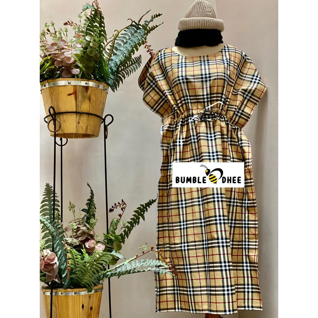 Daster kekinian/Daster Katun Jepang Import/Daster motif kotak/Daster cantik/Daster Premium