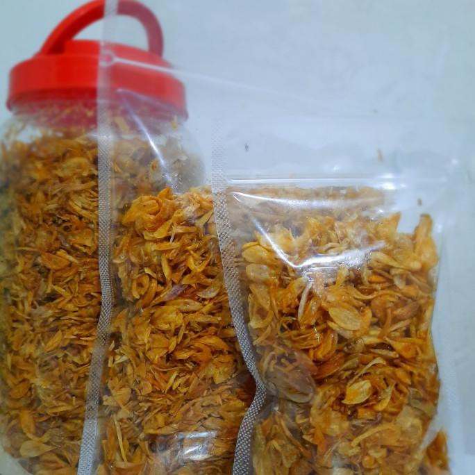 

bawang goreng asli khas cirebon 100g,300g & toples - Toples 930g