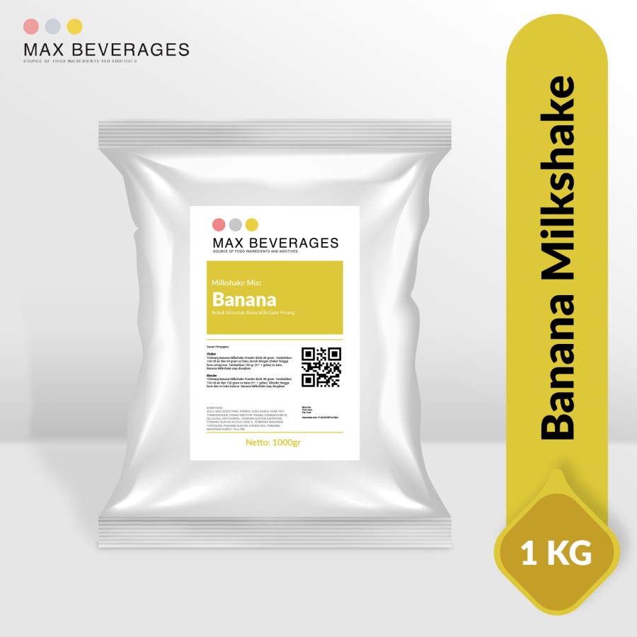 

BANANA MILKSHAKE/ BUBUK MINUMAN BANANA/ BANANA MIKSHAKE POWDER 1KG