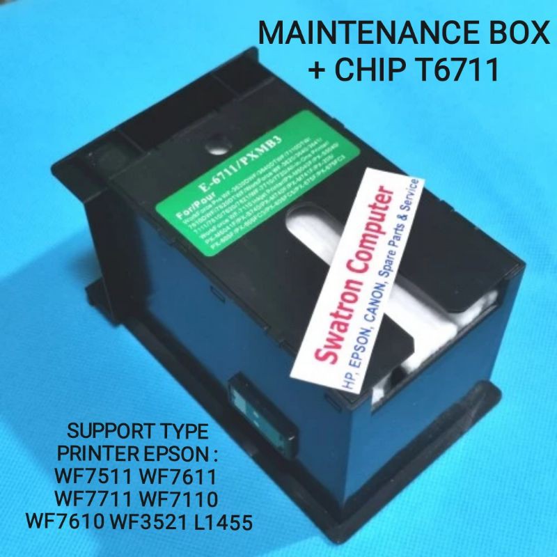 MAINTENANCE BOX EPSON T6711 Use For L1455 WF7511 WF7611 WF7711 WF7110 WF7610 WF3521 NEW