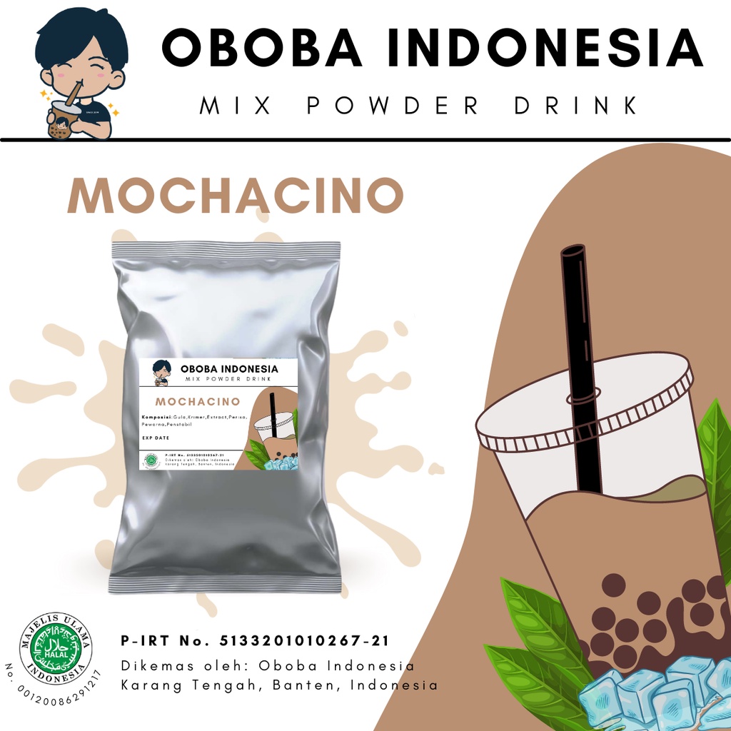 

Bubuk Minuman Mochacino 1 Kg (Reguler Mix) / Ice Blended Bubble Drink Bubble Tea Powder Drink