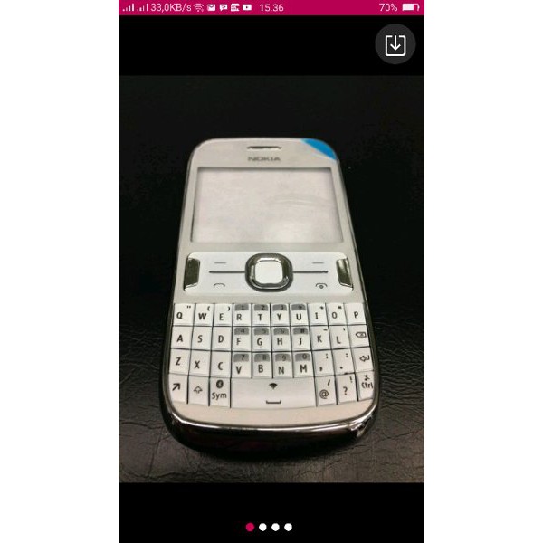 DIJUAL Casing Case Nokia Asha 302 Original China Putih Backdoor Silver Fullset Tulang kesing housing