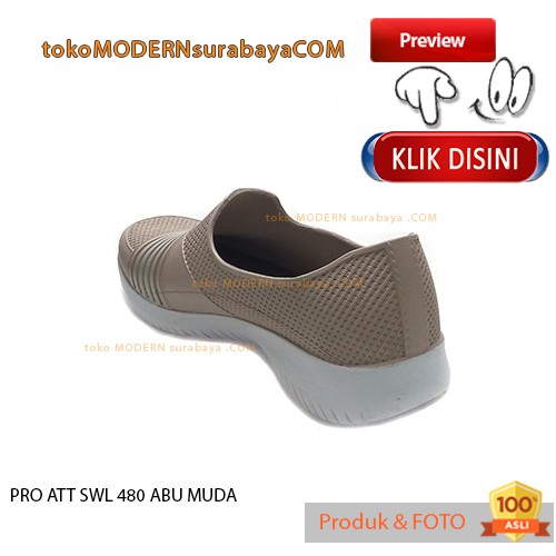 PRO ATT SWL 480 ABU MUDA Sepatu Wanita Sepatu Slip On Karet