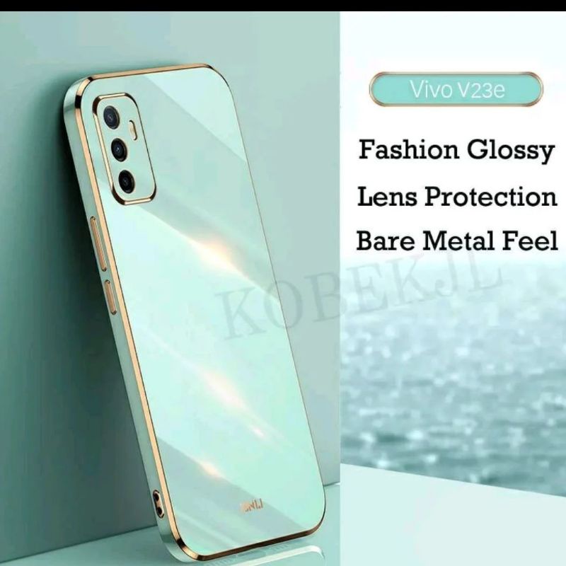 Vivo V23e V23 e Case Tpu Motif Straight Edges Bahan Kaca LIST CHROME