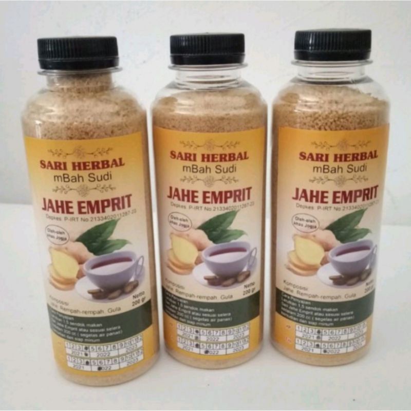 

BUBUK JAHE EMPRIT 200 GRAM ASLI MBAH SUDI IMOGIRI / Minuman Herbal Tradisional Alami Siap Seduh