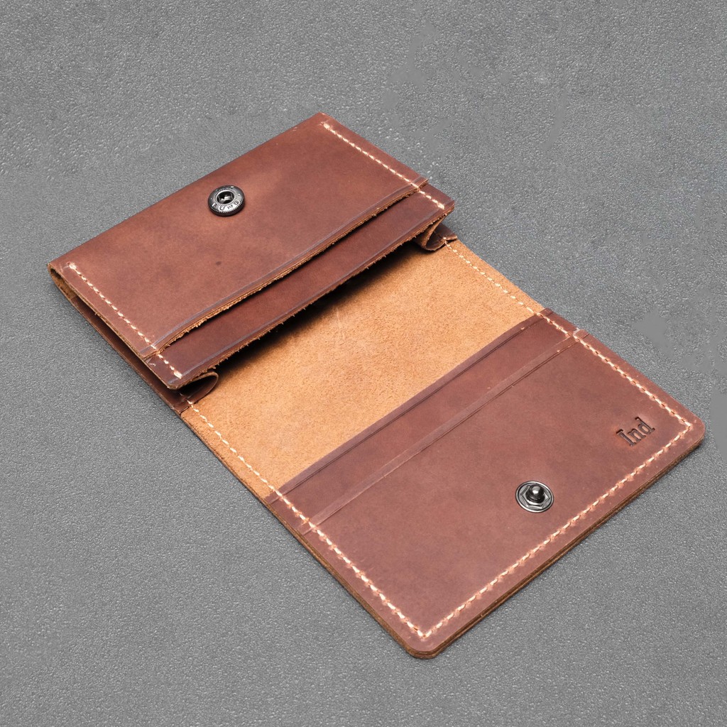 Dompet Kartu Kulit Asli Pria Wanita Card Holder pria Bahan Kulit
