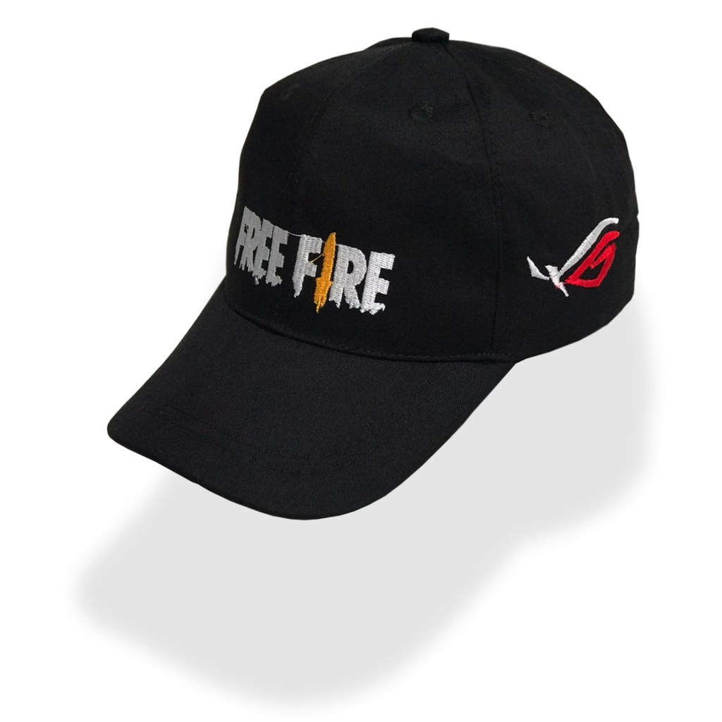 Topi Anak Laki laki Bordir  Free Fire Bordir Depan Pinggir