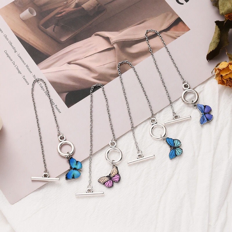 Niche desain Korea blue butterfly gesper gelang in beberapa pacar gelang gadis