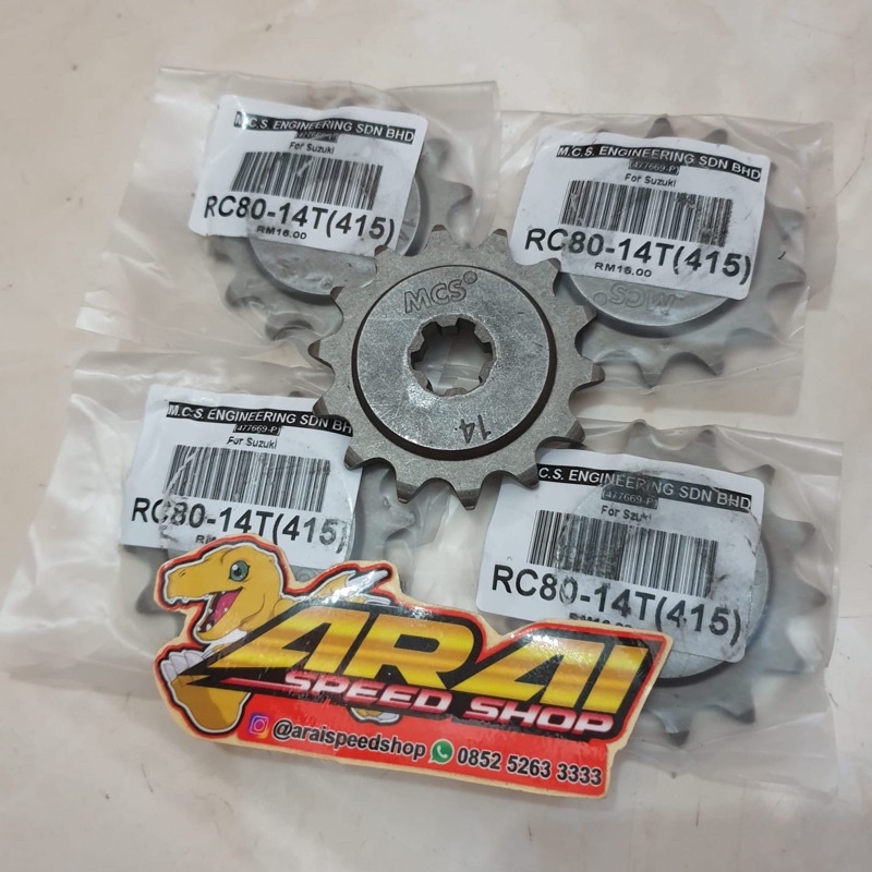 Gear Depan Satria 2tak 415 14T MCS