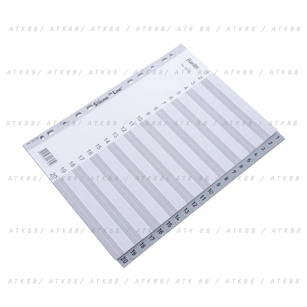 

Bantex Numerical Indexes A4 20 Pages (1-20 index) #6213