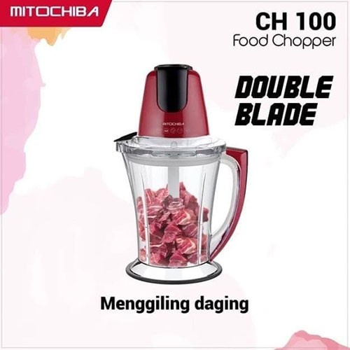 Food chopper CH100 RED RUBBY / 1,5 Liter / Mitochiba Resmi