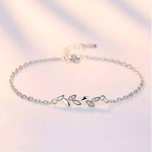 925 Sterling Silver Gelang Daun Chian