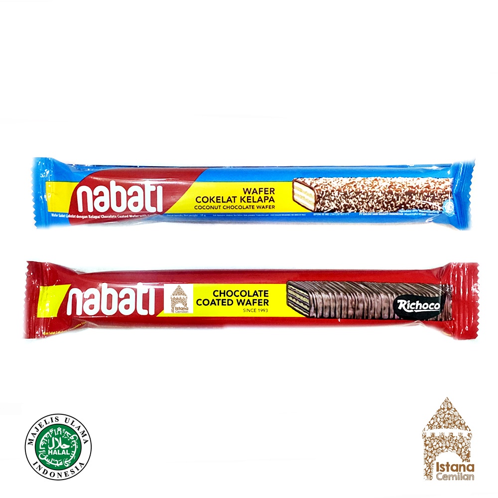 Nabati Coated Wafer Cokelat / Kelapa ECERAN 18 Gram