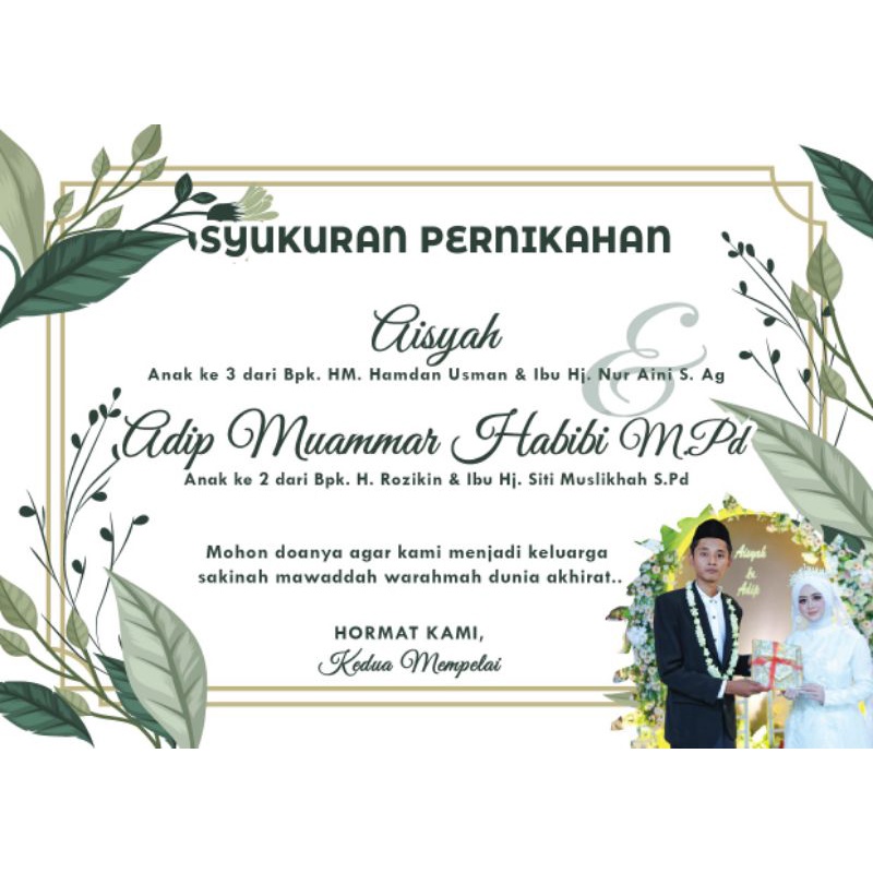 

stiker & kartu tasyakuran pernikahan, khitan, dll