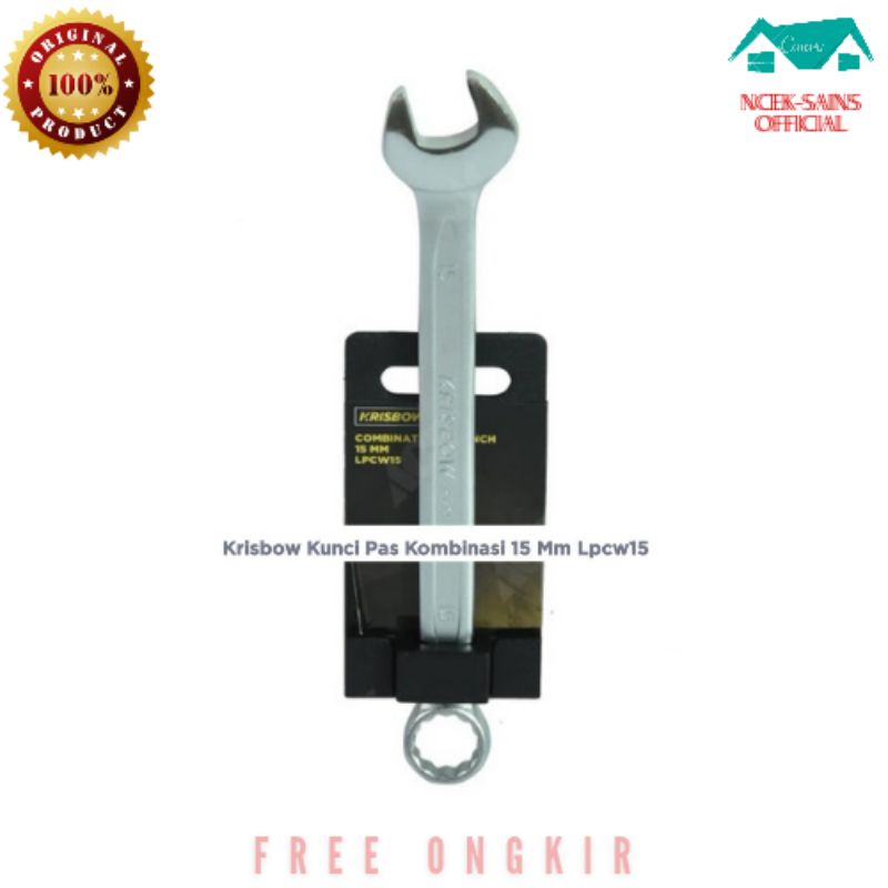 Krisbow Kunci ring pas 15mm