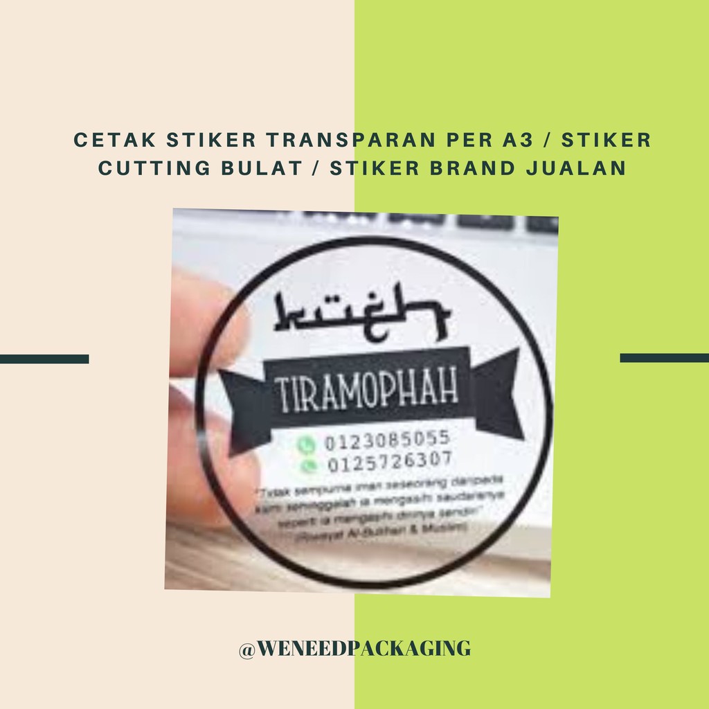 

Cetak Stiker transparan per a3 / Stiker Cutting Bulat / Stiker Brand Jualan