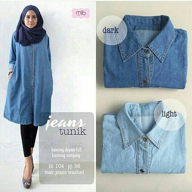 Jeans tunik,Tunik jeans,atasan wanita,atasan jeans,tunik Levis,kekinian Tunik,modernTunik,jumboTunik