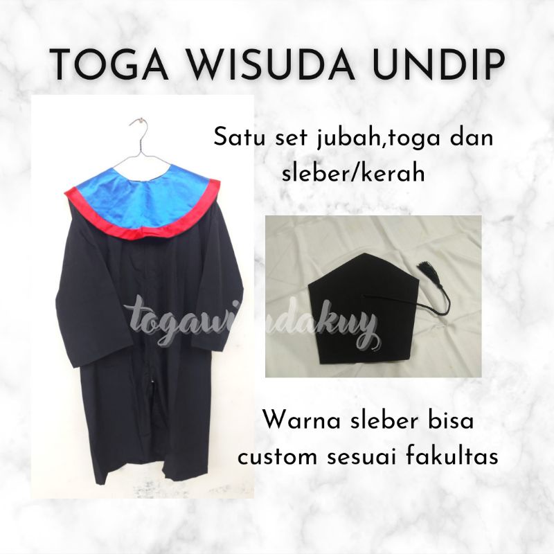 Toga Wisuda Universitas Diponegoro UNDIP /Jubah Wisuda satu set