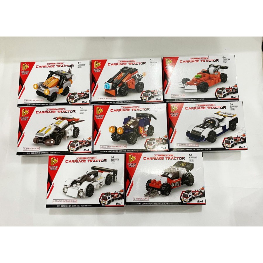 Bricks Lego Block Panlos Carriage Tractor 8in1 620005