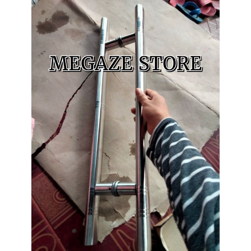 Terbaru Handle Pintu Minimalis Stainless Baut Tembus Panjang 60 Cm