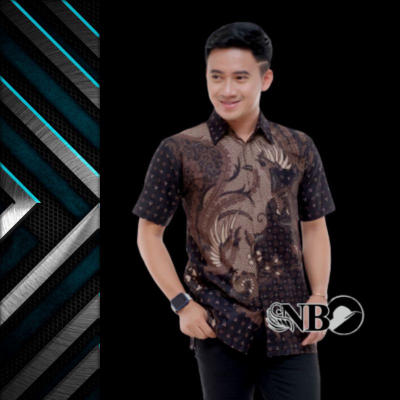 baju batik pria lengan pendek size M L XL Spesial XXL