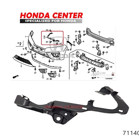 Breket braket bracket lampu depan beam upper jazz s rs gk5 2014 2015 2016 2017 2018 2019 2020 bracket breket headlamp kiri jazz gk5