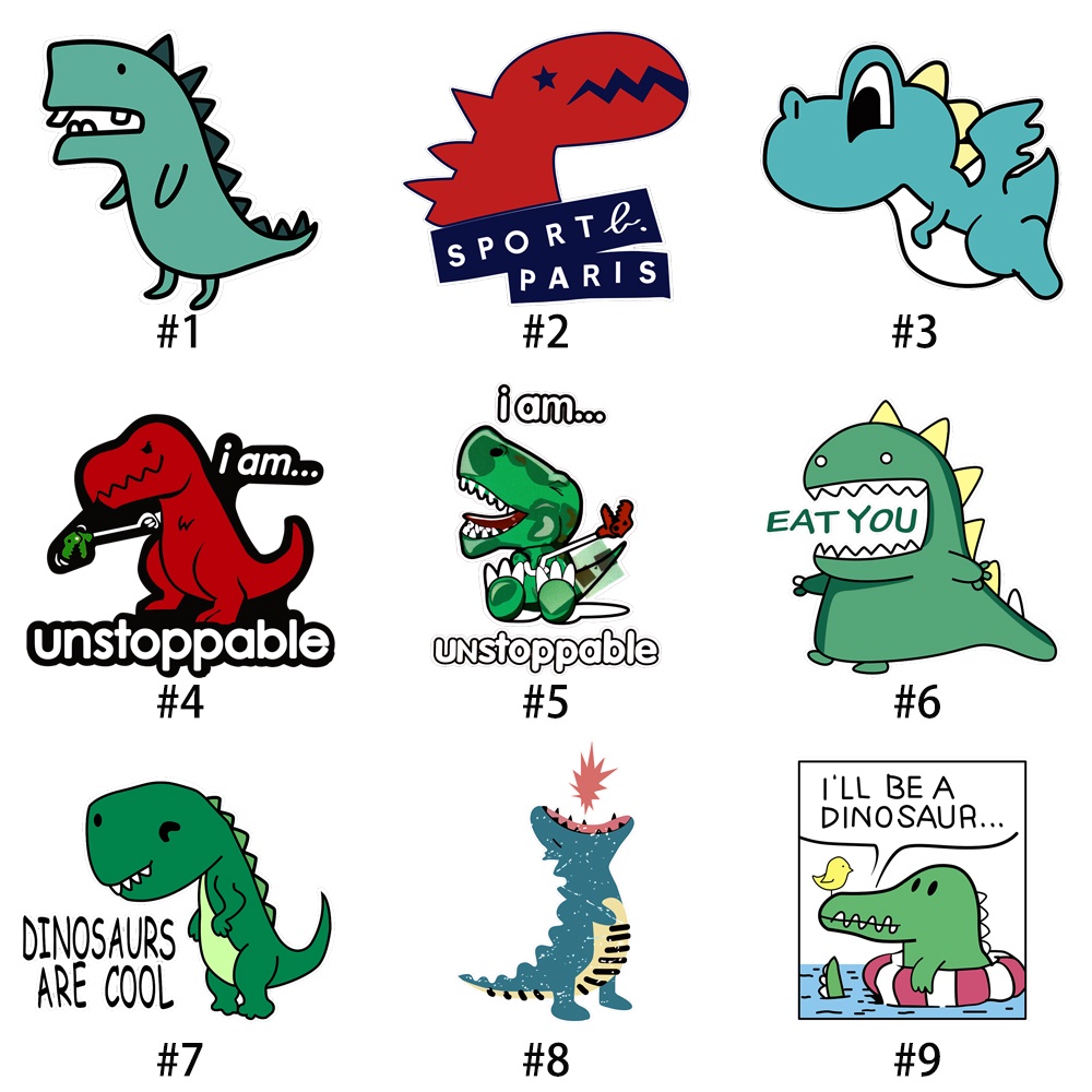 reflektif dinosaurus Mobil Stiker Imut Jepang Stiker Sepeda motor Dekorasi Stiker