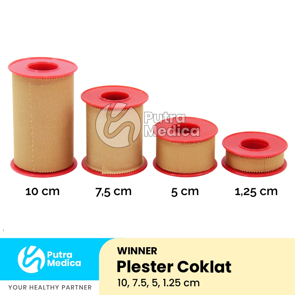 Winner Plester Coklat Roll 7,5cm x 4,5m / Plaster Gulung Perekat Penutup Luka